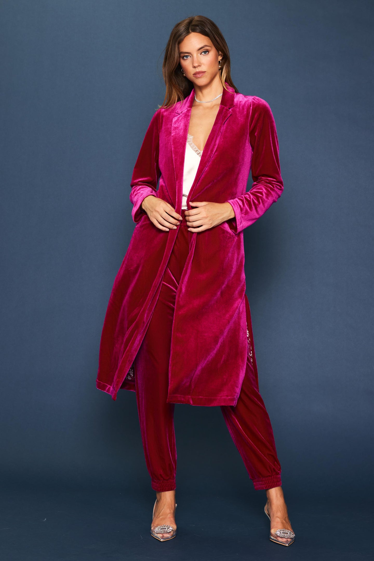 Velvet Duster Coat