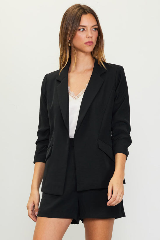 Recycled Shirred Sleeve Blazer