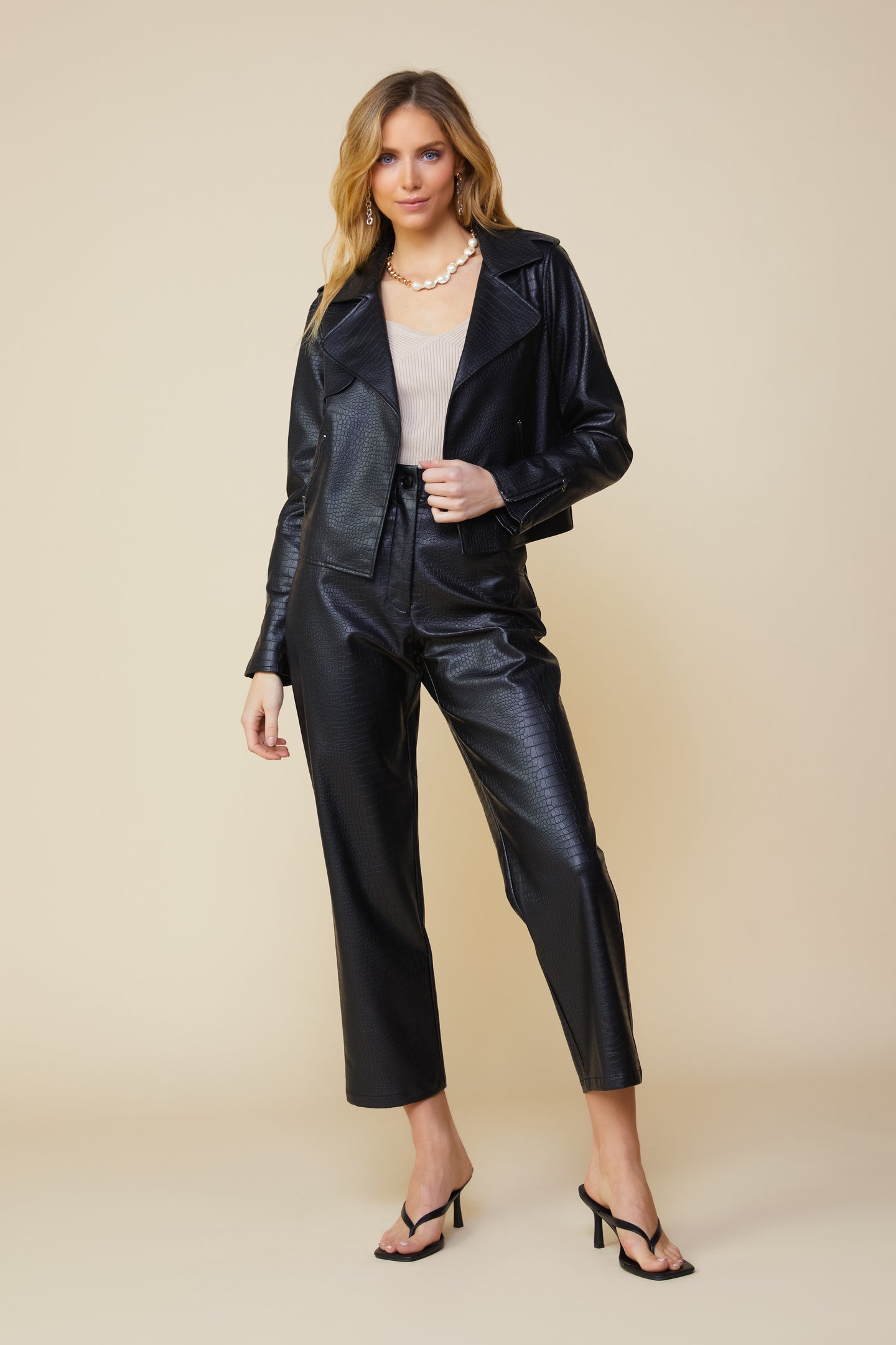 Vegan Leather Biker Jacket