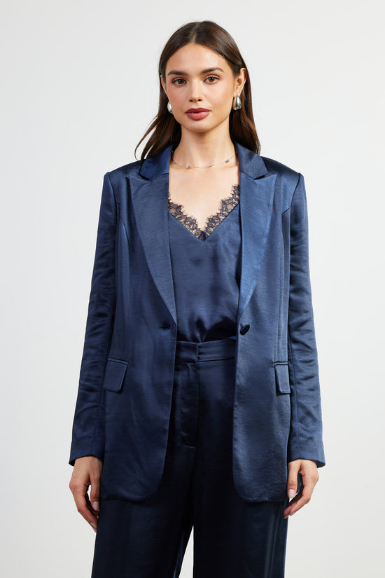 Satin Tailored Blazer