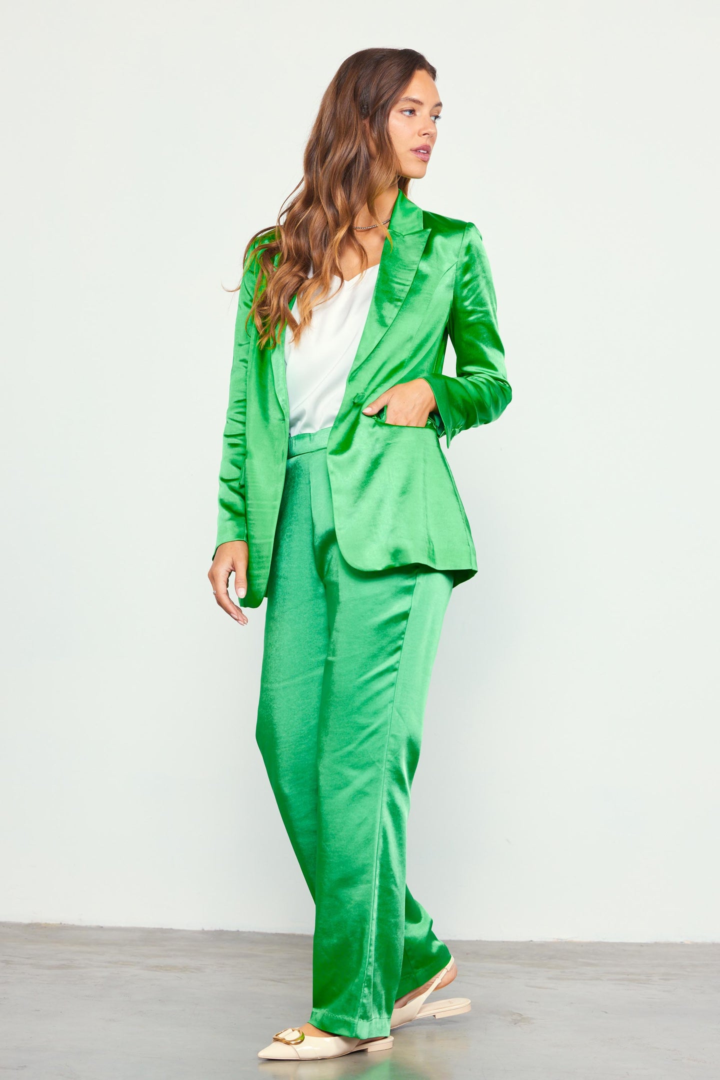 Satin Tailored Blazer