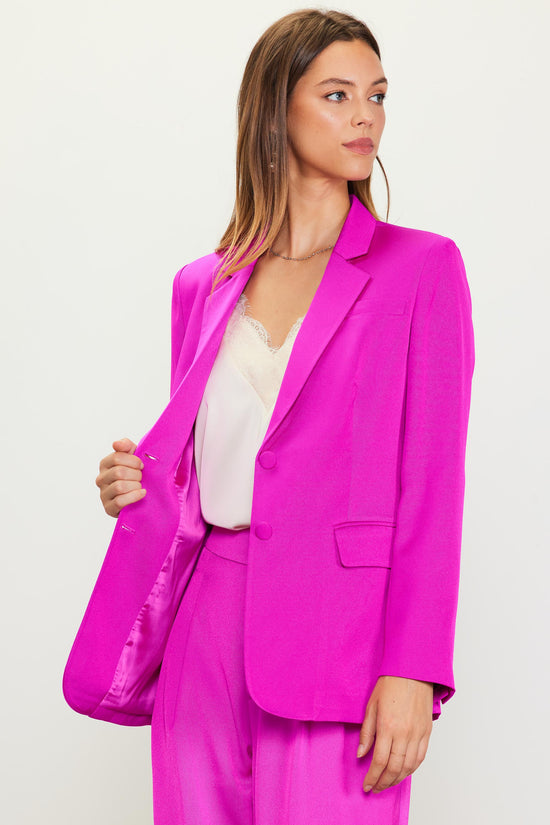 Neon Satin Welt Pocket Blazer