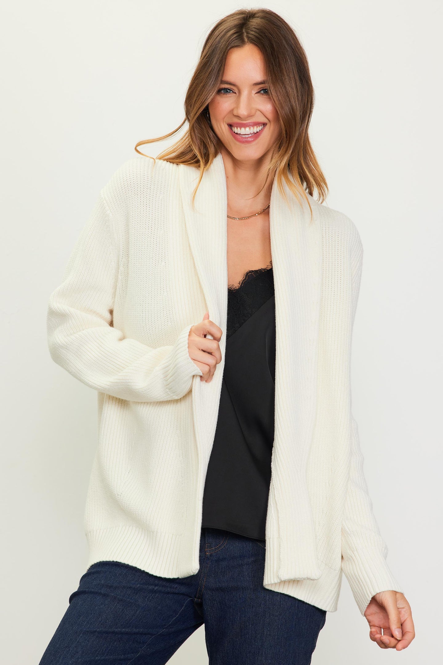 Shawl Collar Sweater Cardigan