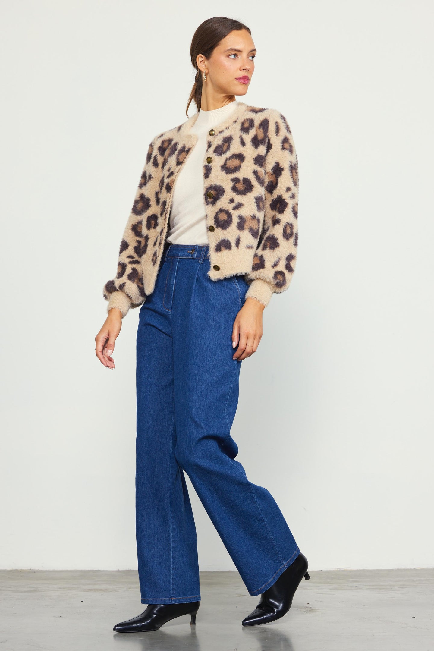 Leopard Fuzzy Cardigan