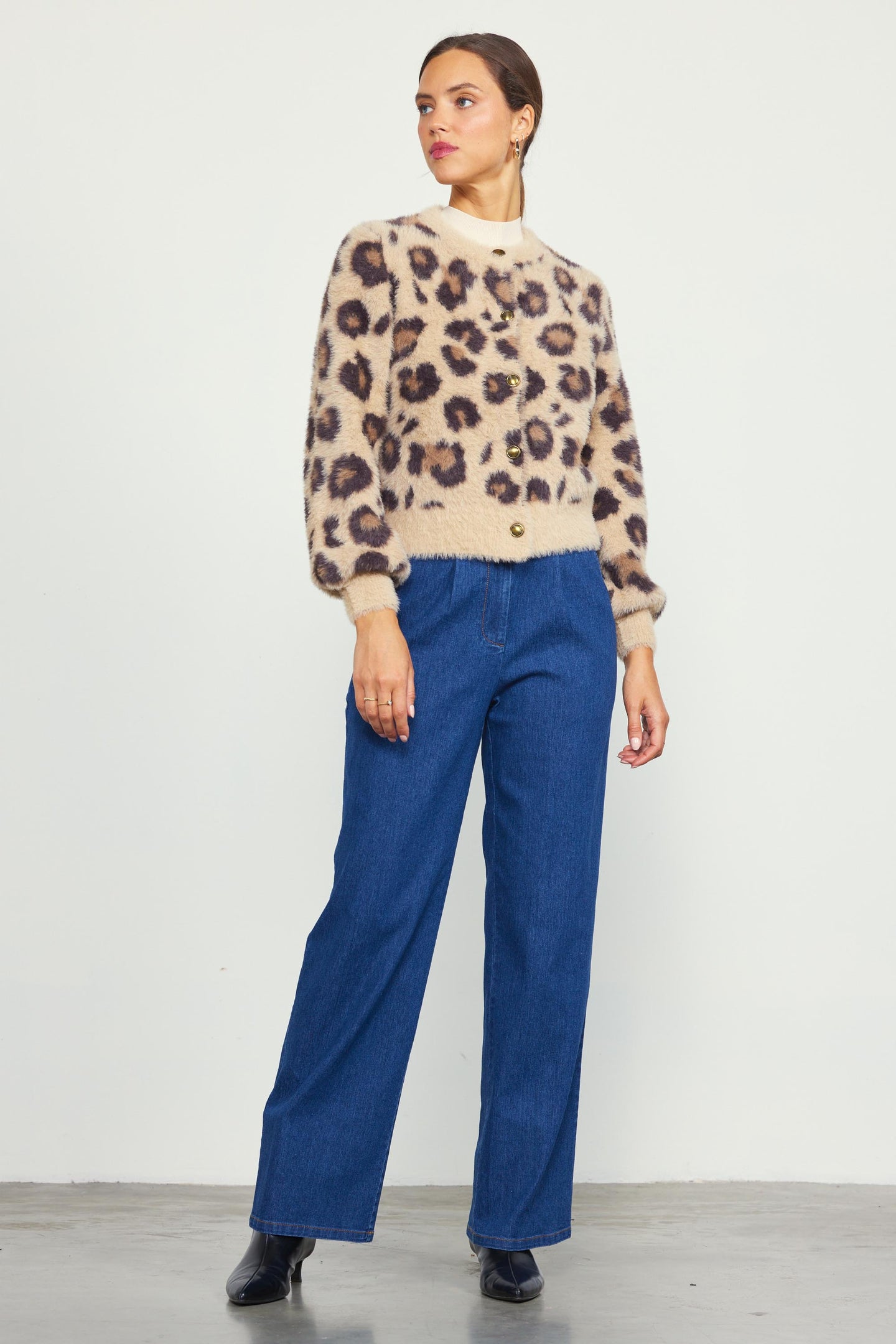 Leopard Fuzzy Cardigan