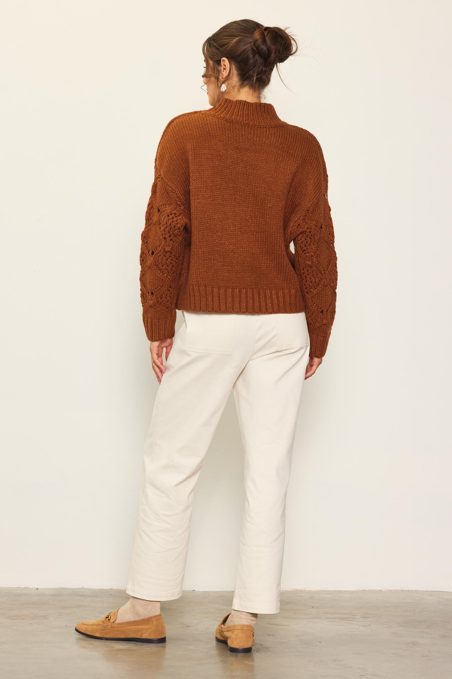 Ribbed Mock Neck Sweater