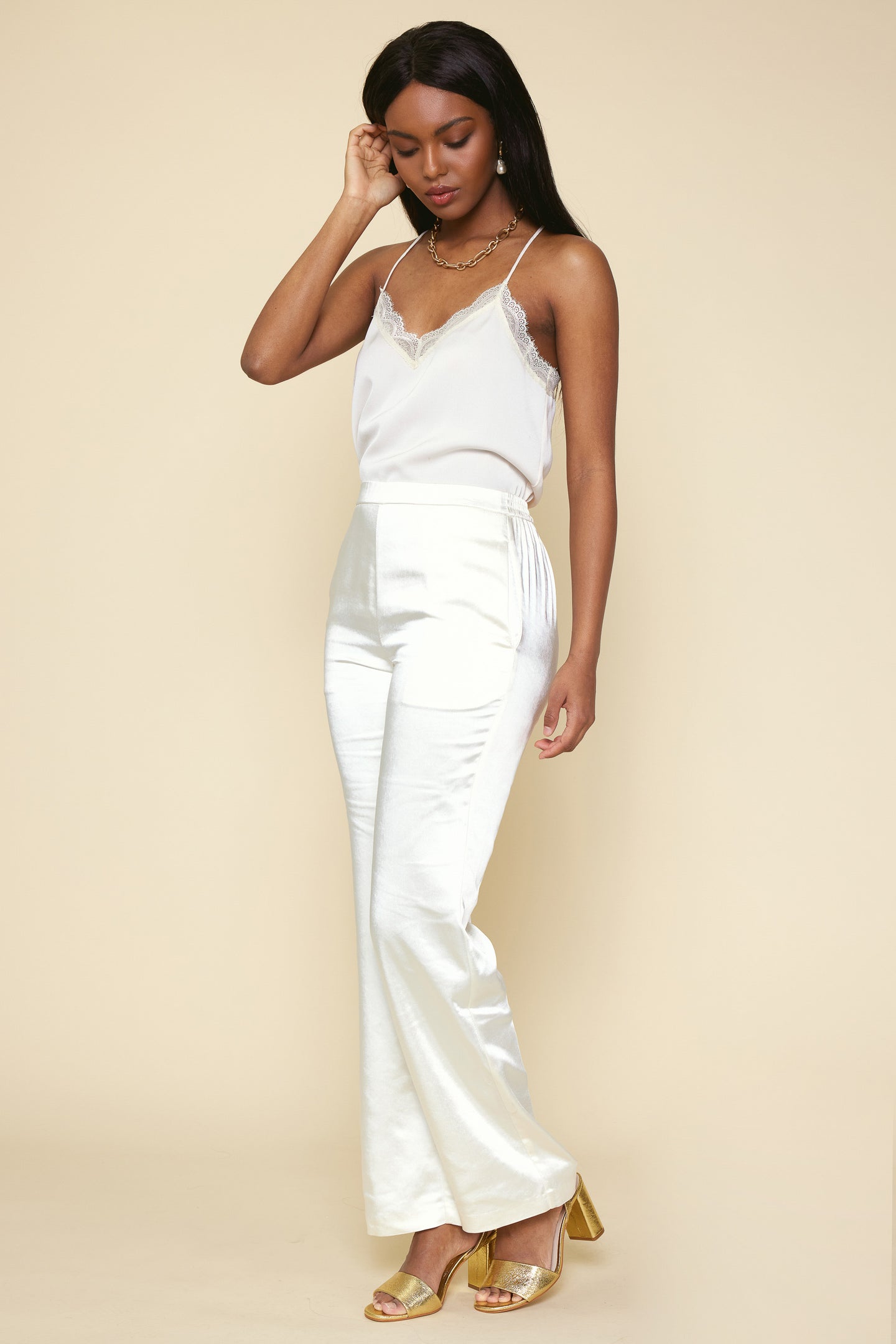 Satin Straight Leg Pant