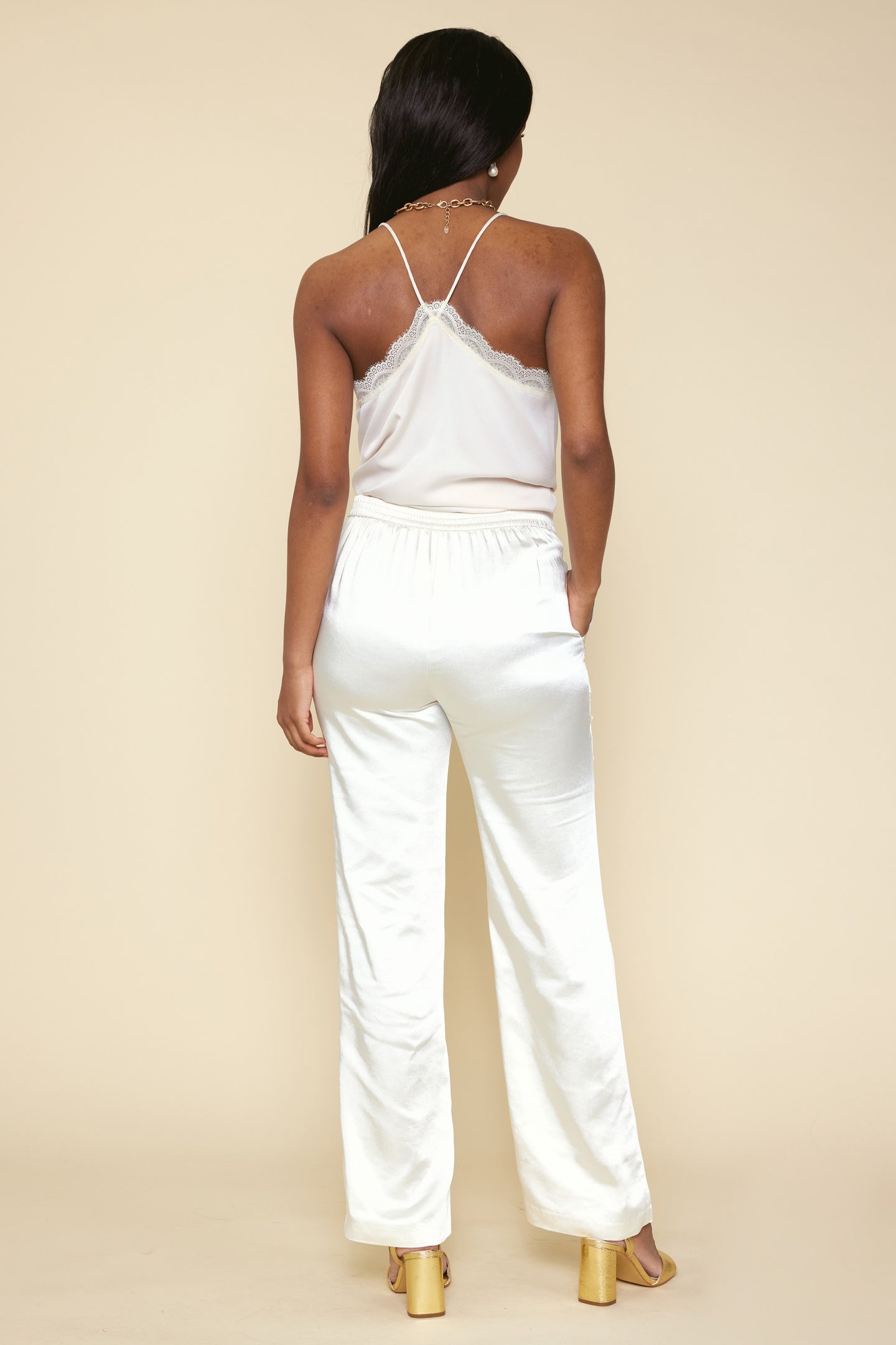 Satin Straight Leg Pant