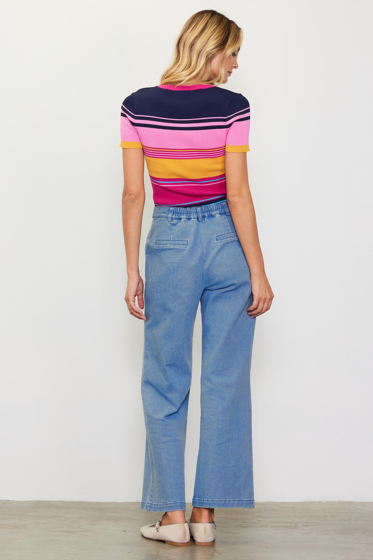 Multicolor Stripe Knit Top