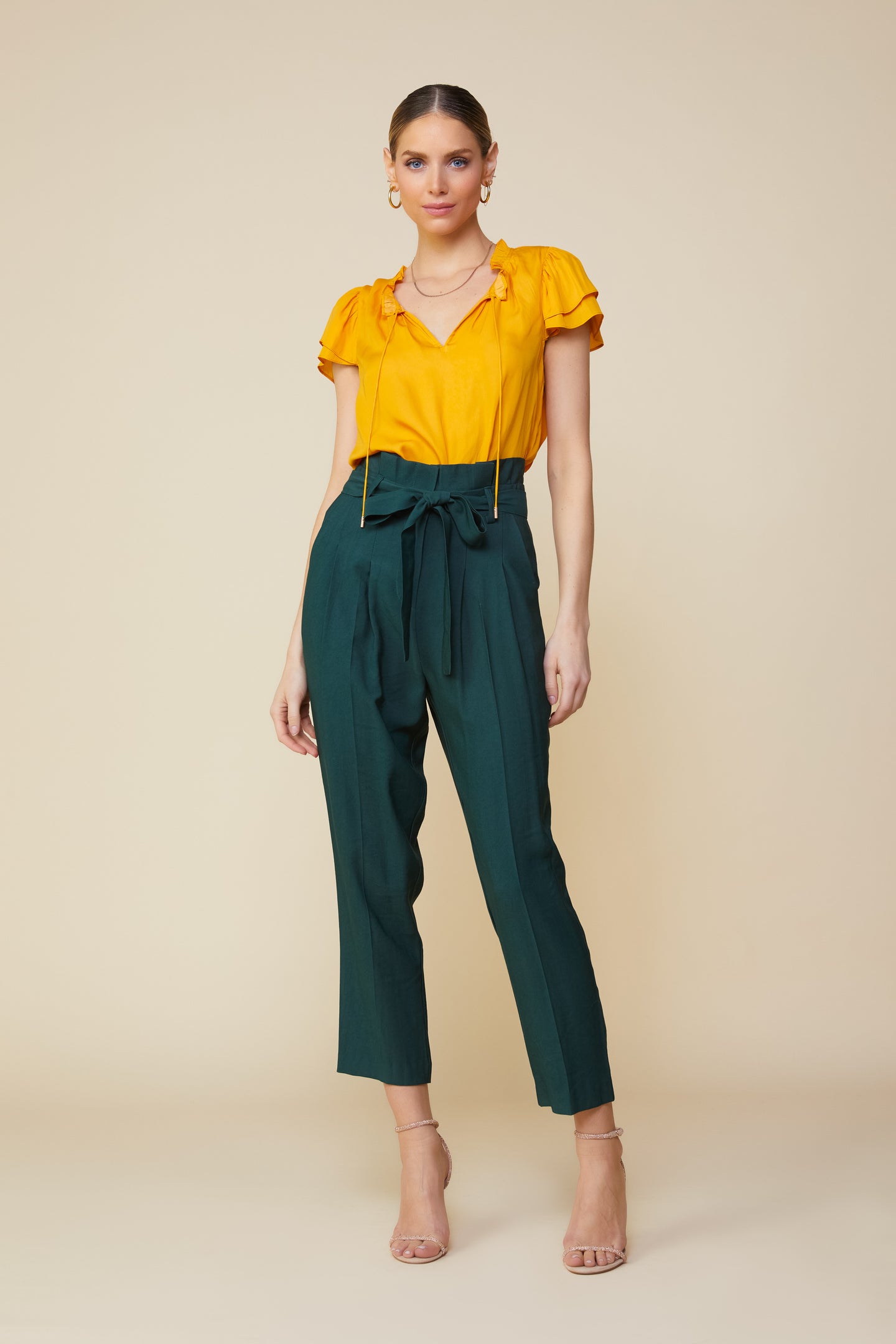 Paper Bag Belted Pants