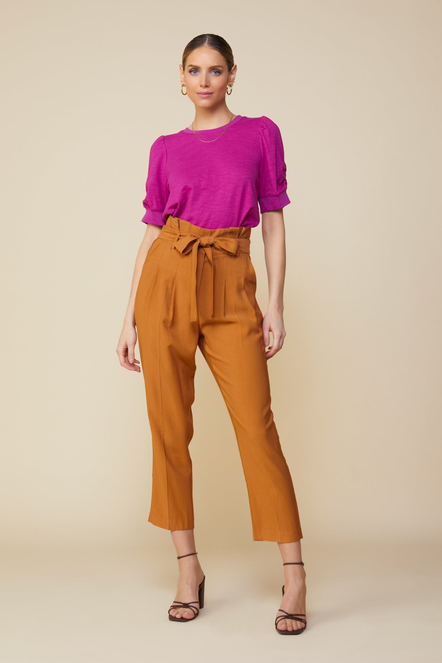 Paper Bag Belted Pants