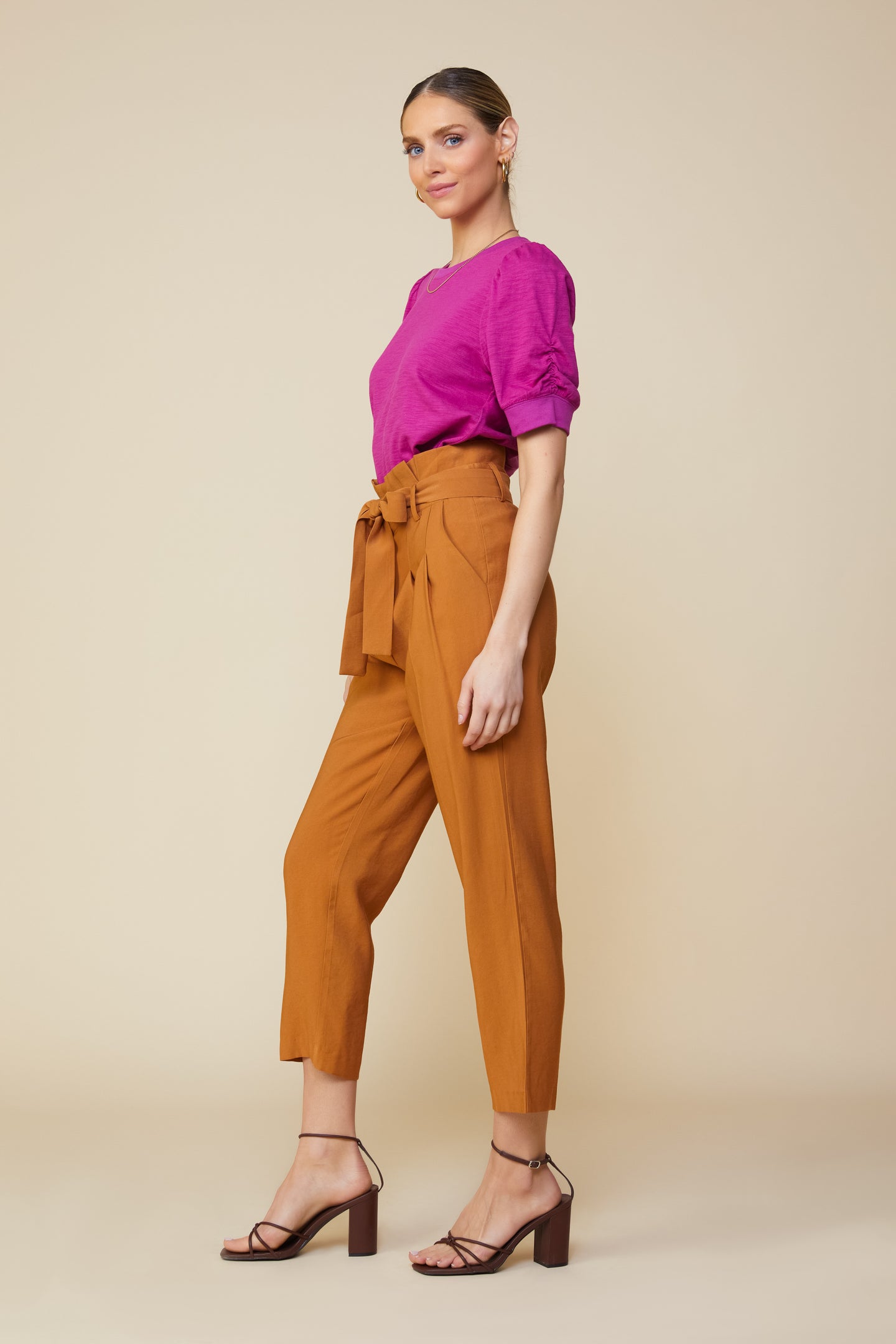 Paper Bag Belted Pants