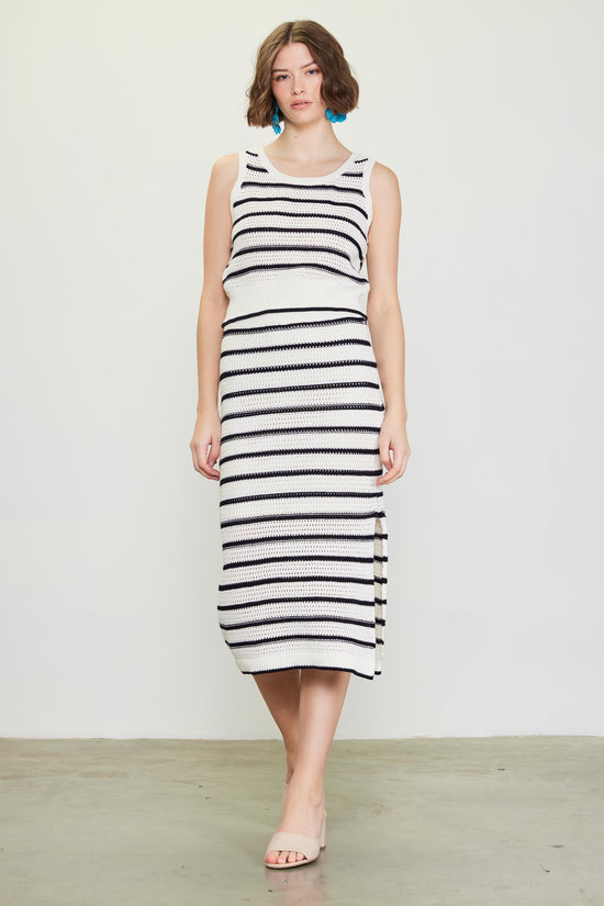 Nautical Stripe Crochet Skirt