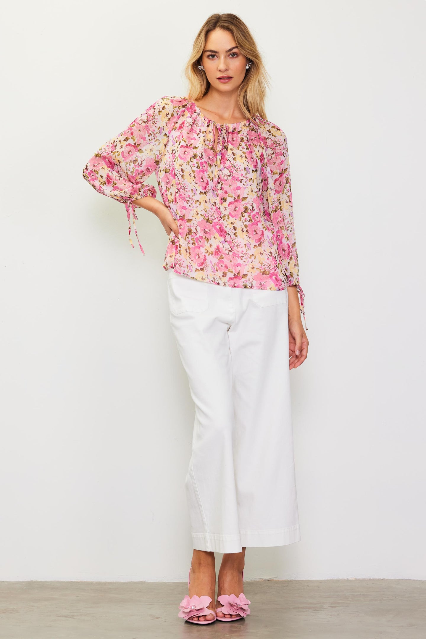 Alanna Floral Print Longsleeve Blouse