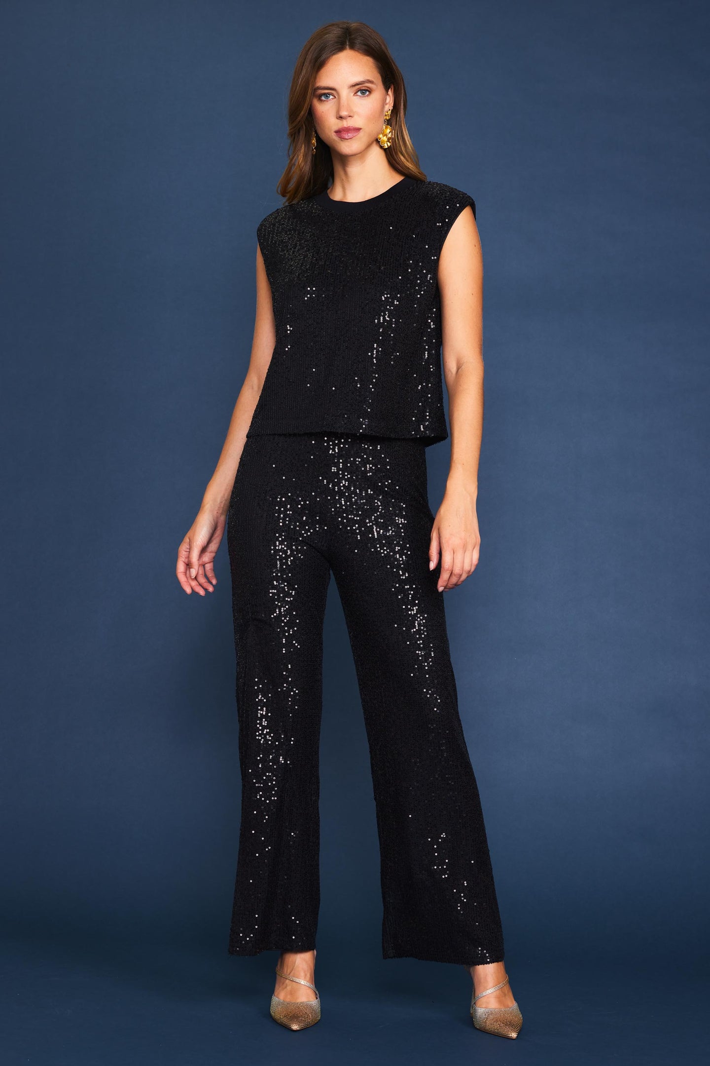 Sequin Flared Pants