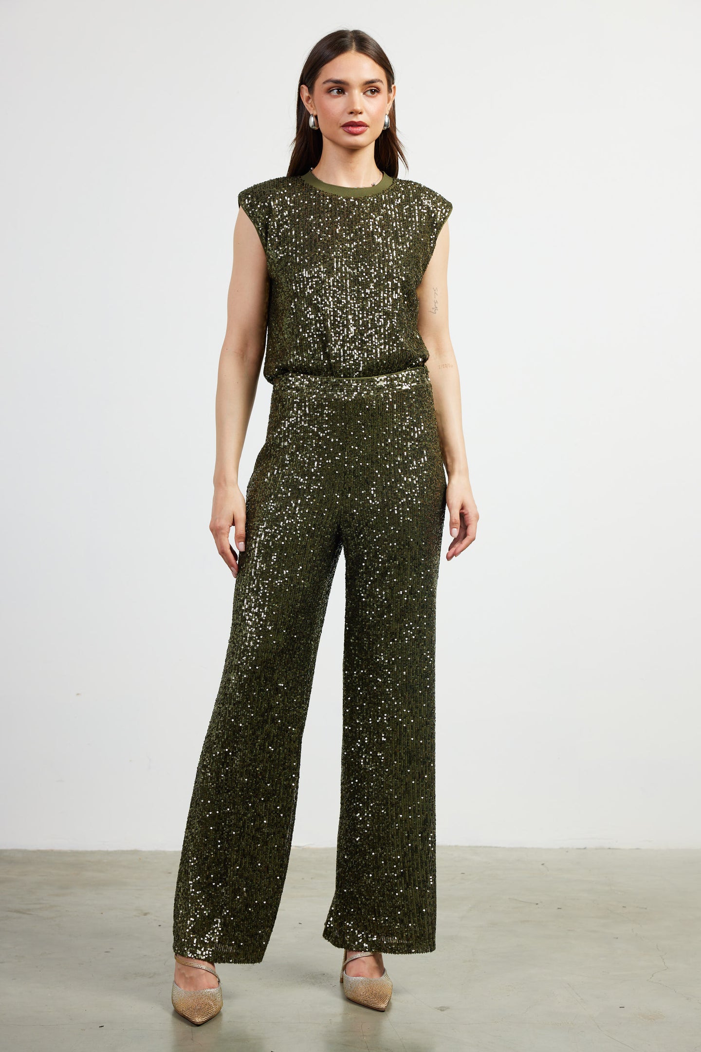 Sequin Flared Pants