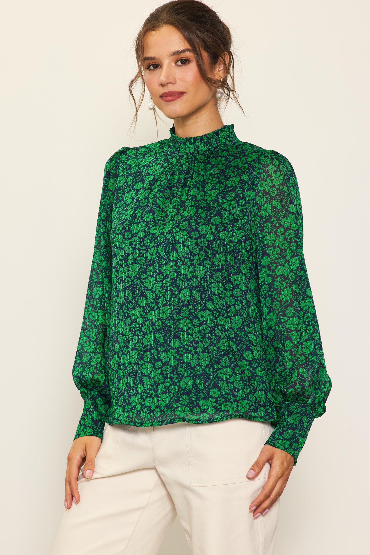 Lily Print Longsleeve Blouse