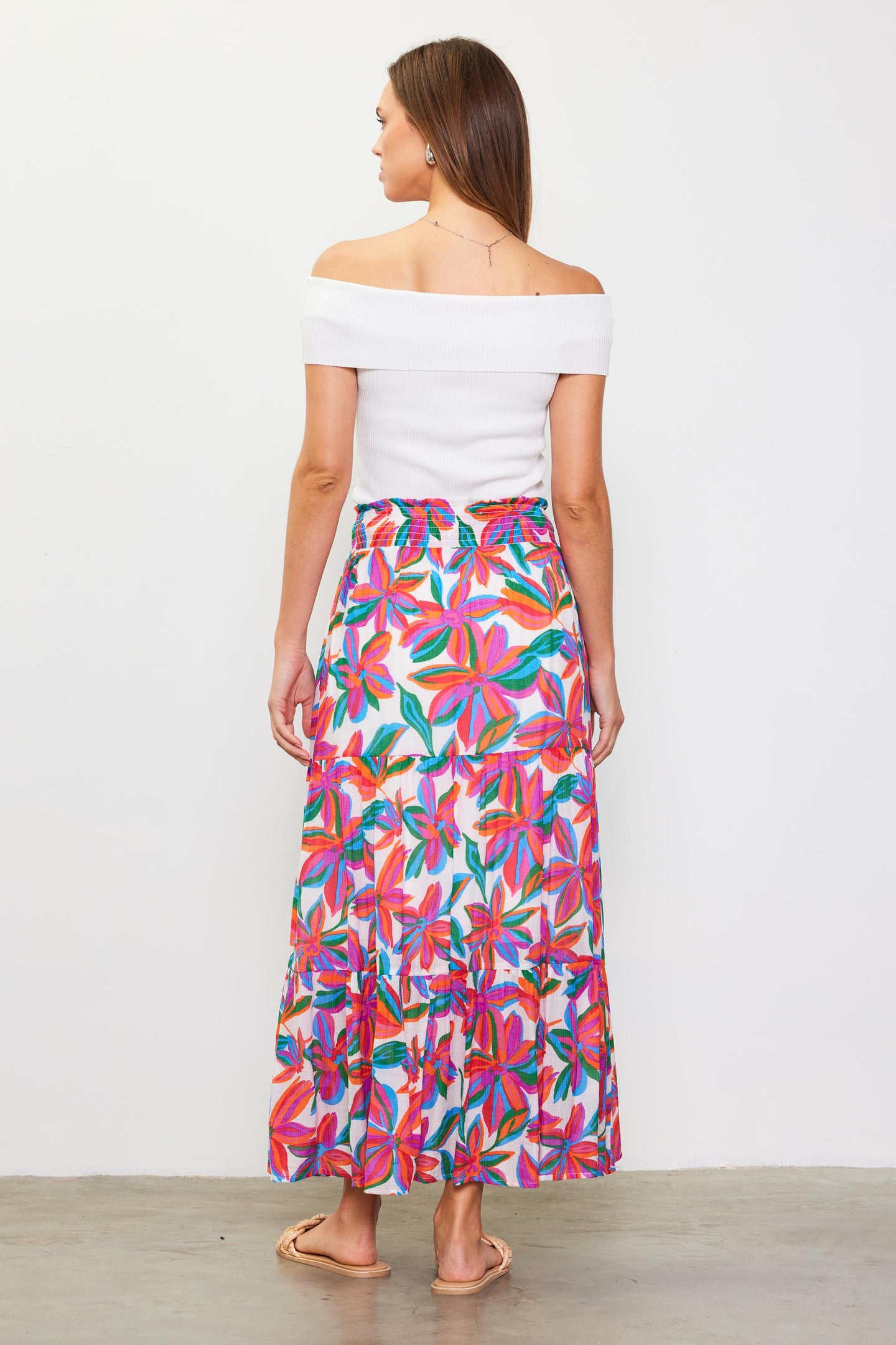 Juliette Floral Print Midi Skirt