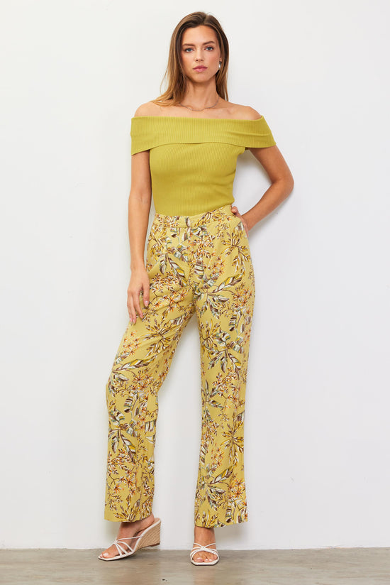 Ilona Floral Print Linen Pants