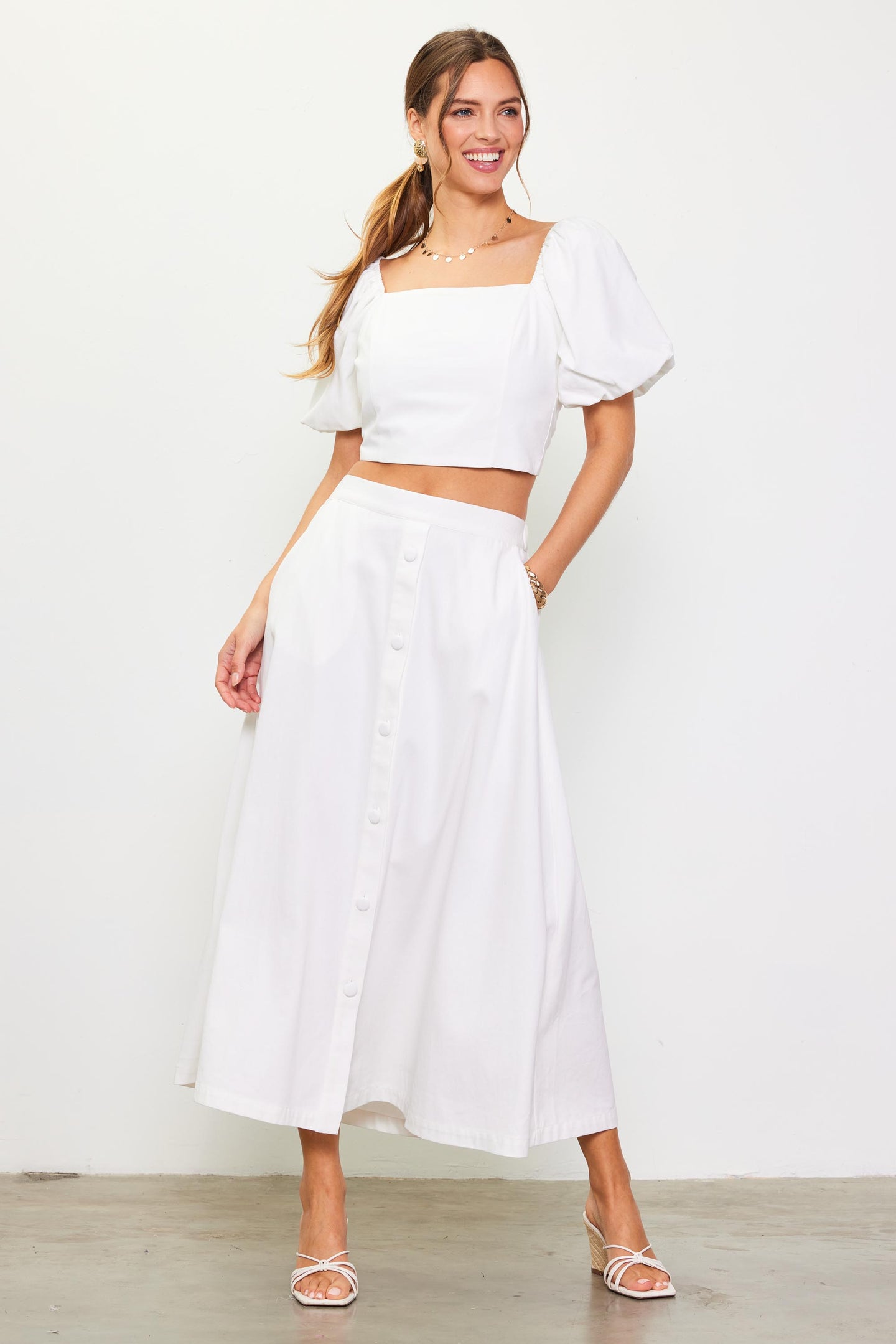 Button Down Maxi Skirt