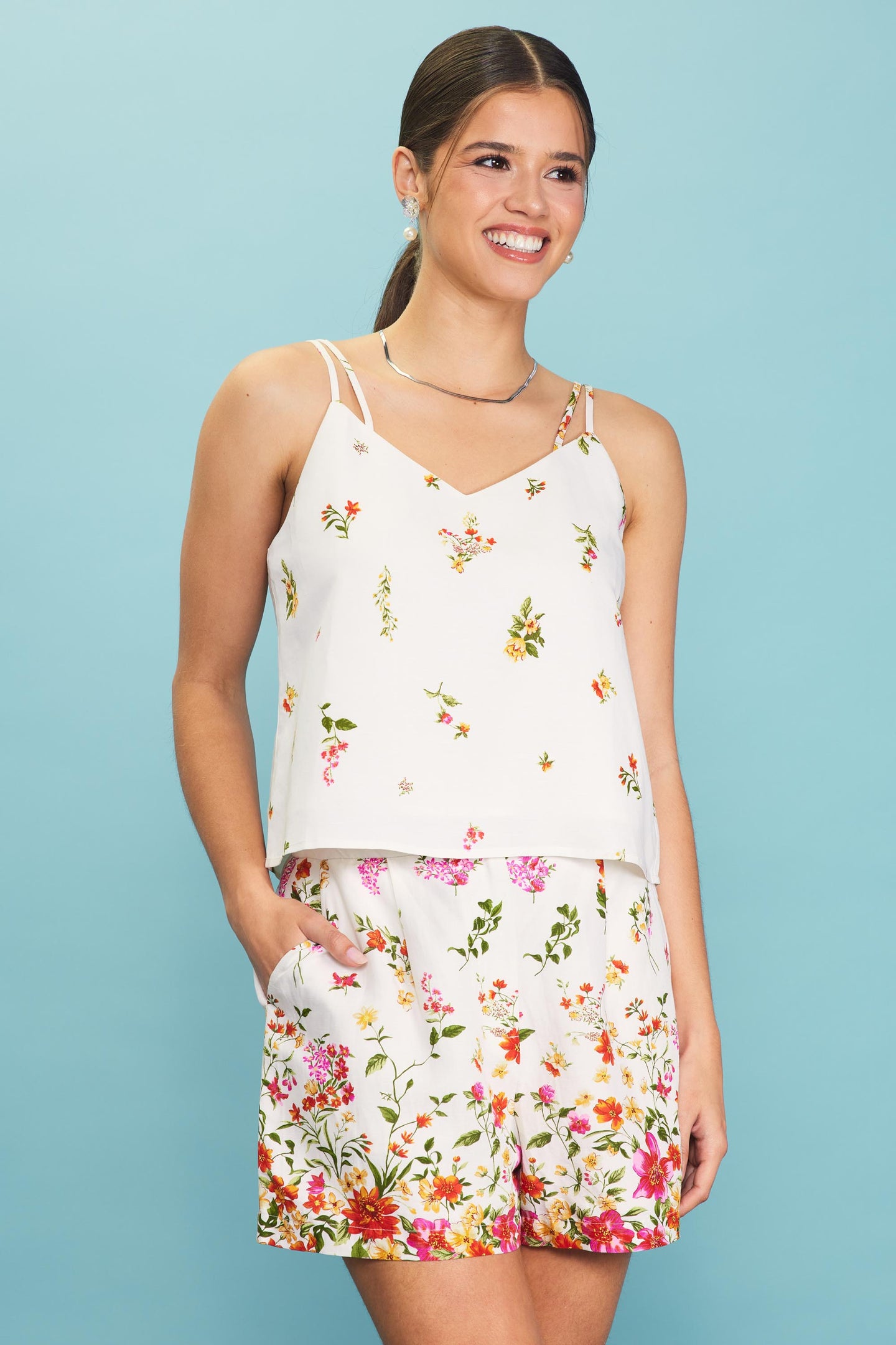 Floral Motif Tank Top