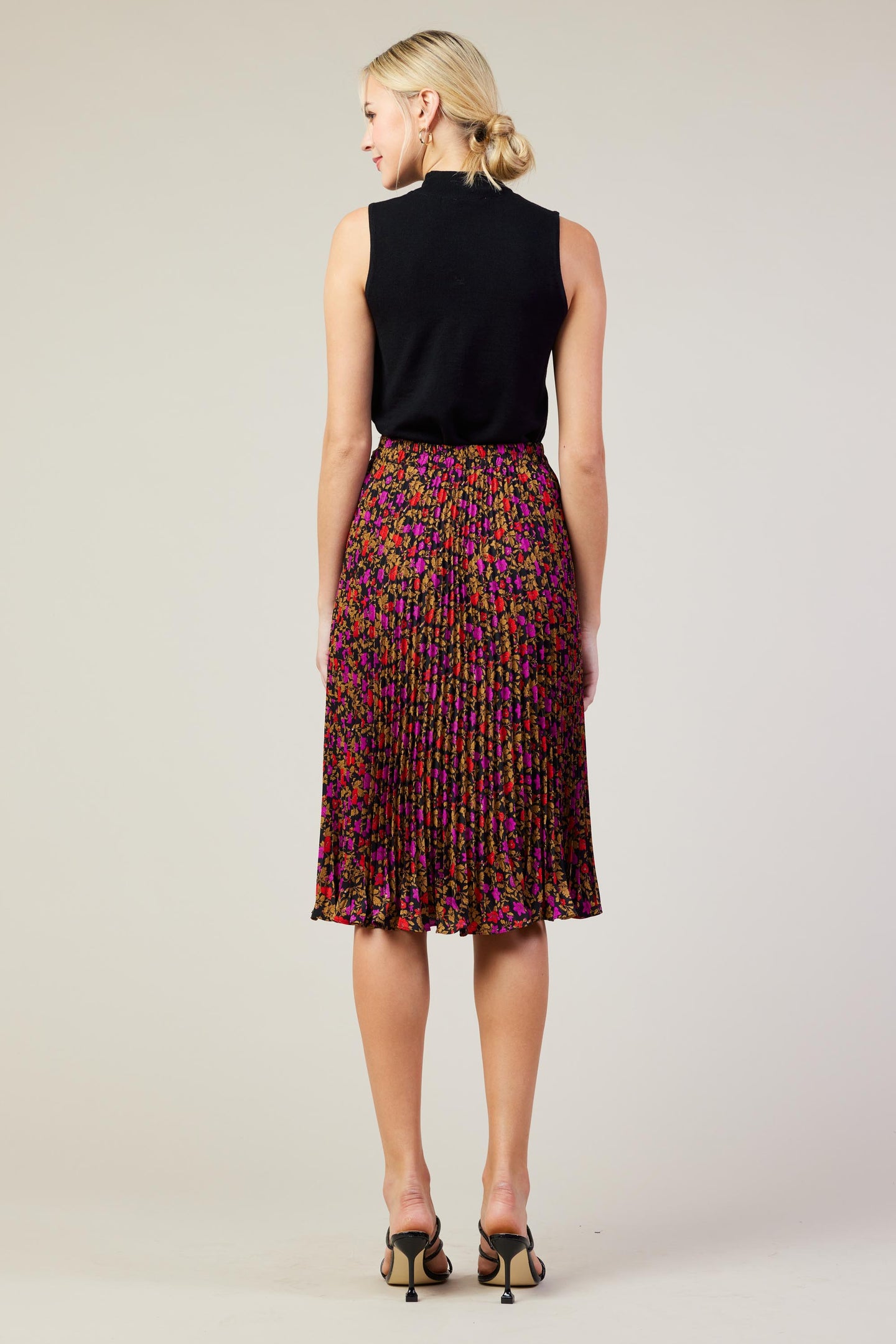 Daray Floral Print Midi Skirt