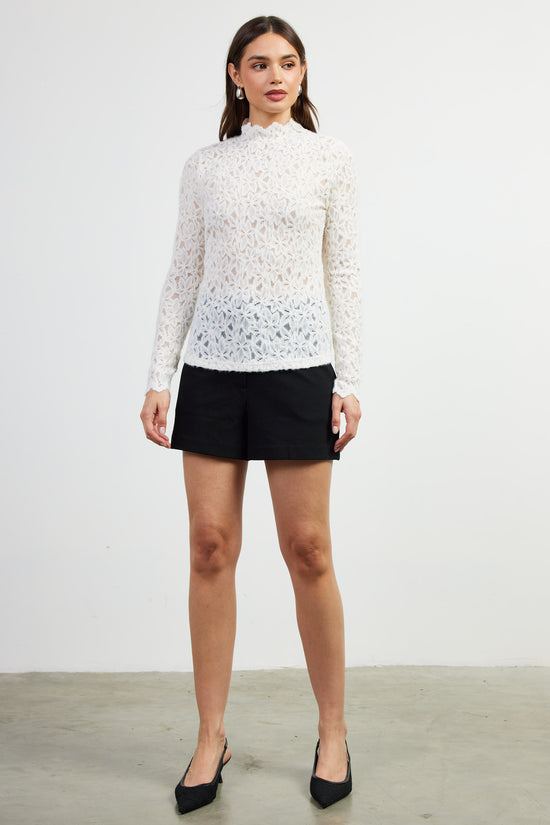 Lace Mock Neck Top