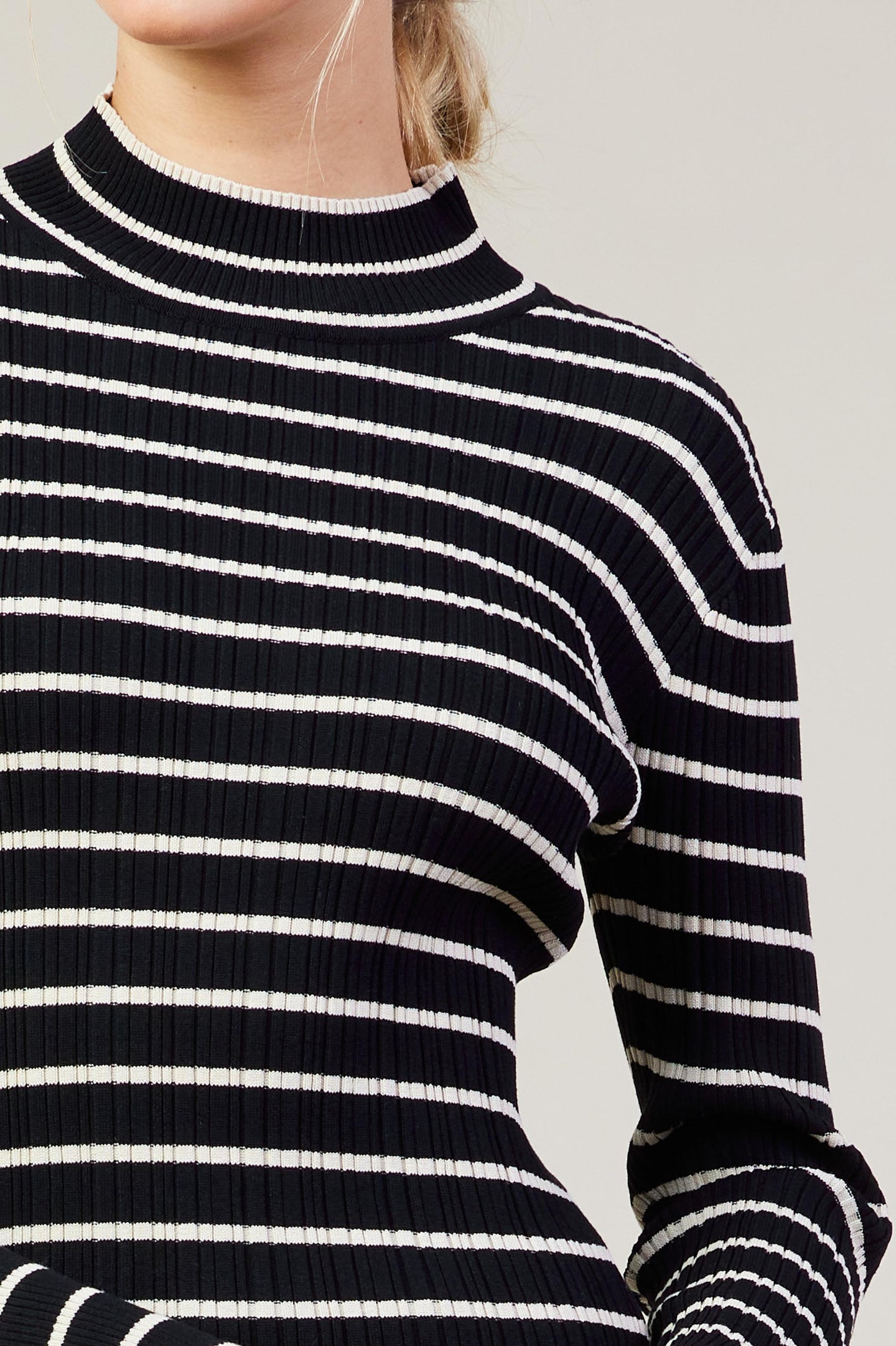 Ribbed Flared Longsleeve Top