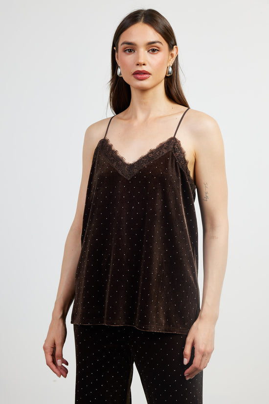 Rhinestone Velvet Cami