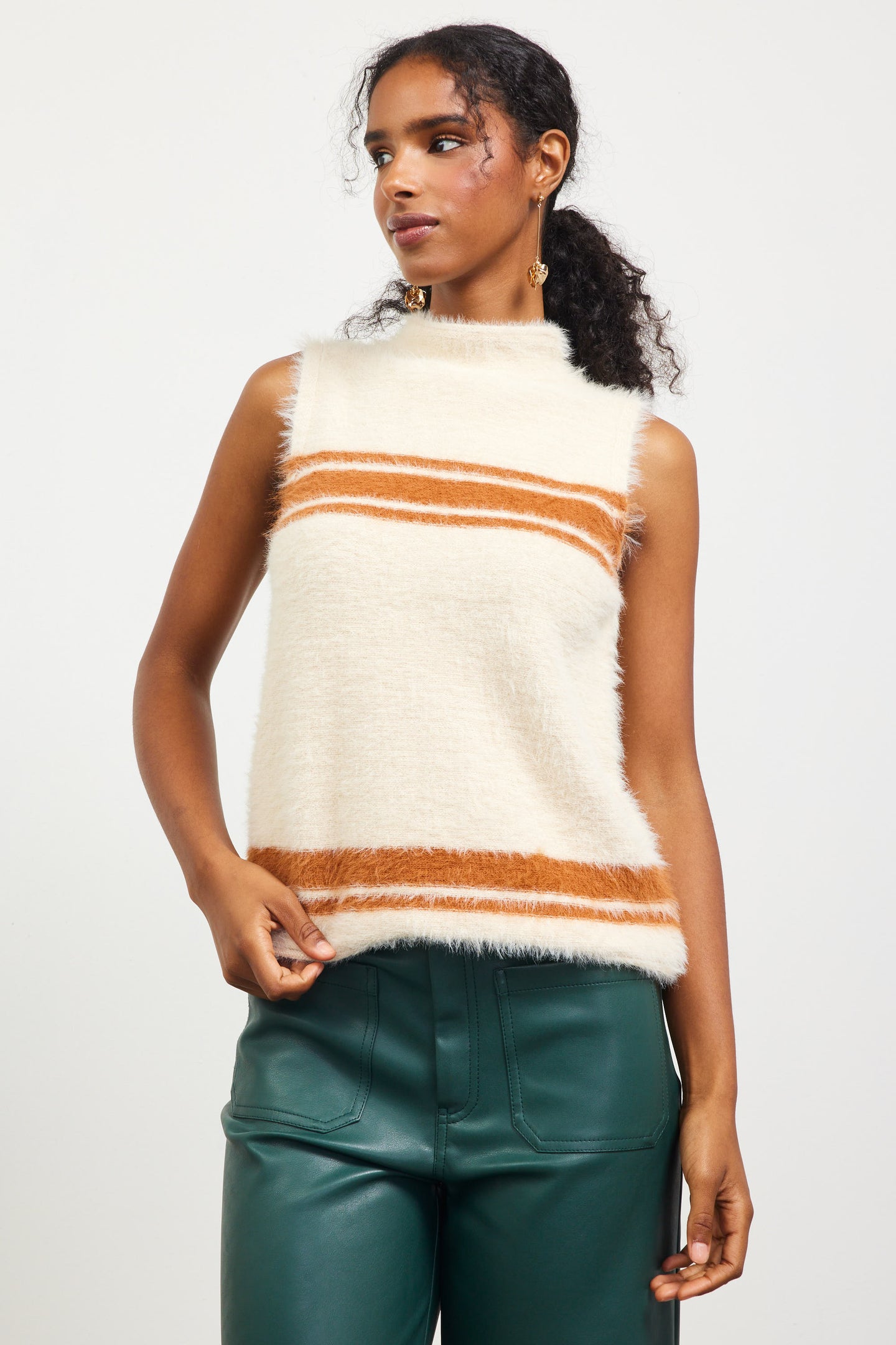 Nora Mock Neck Sweater Vest