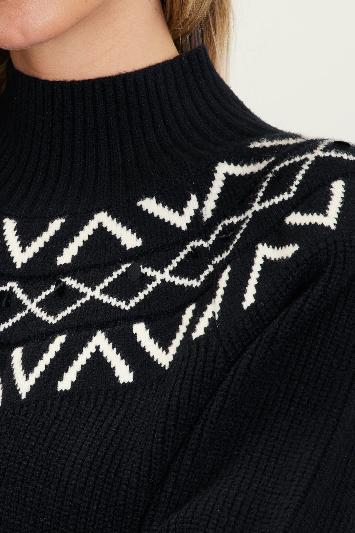 Sequin Detail Fair Isle Sweater