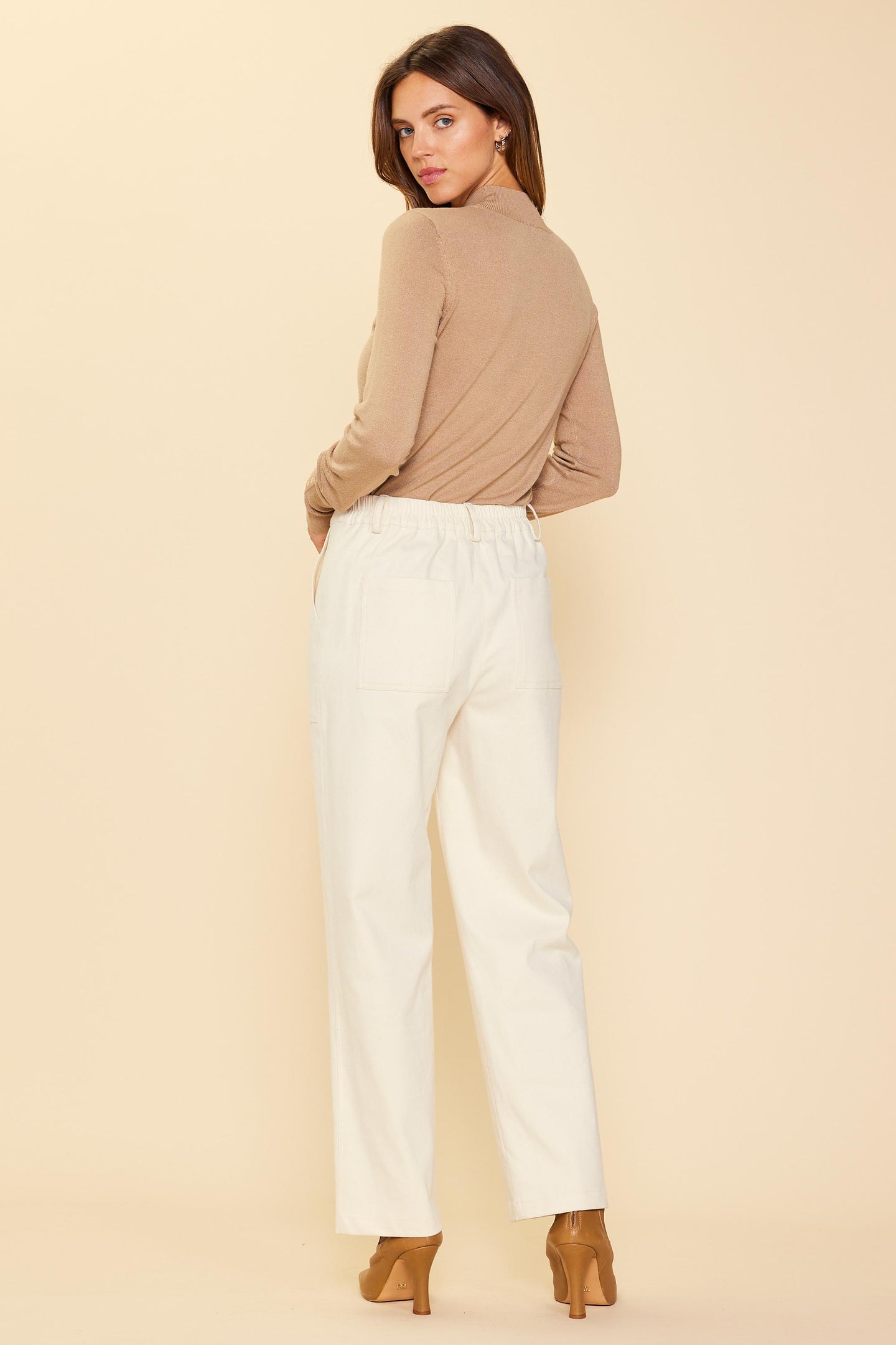 Cotton Twill Belted Pants