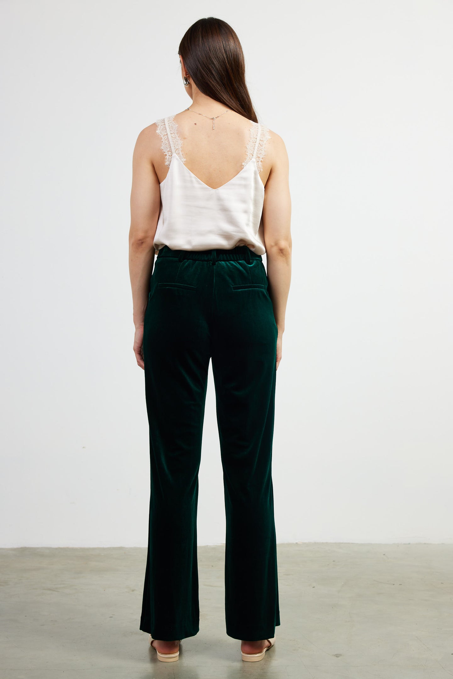 Velvet Wide Leg Pants