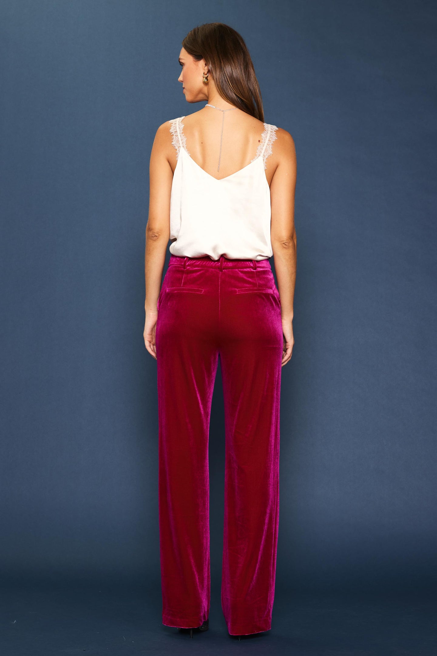 Velvet Wide Leg Pants