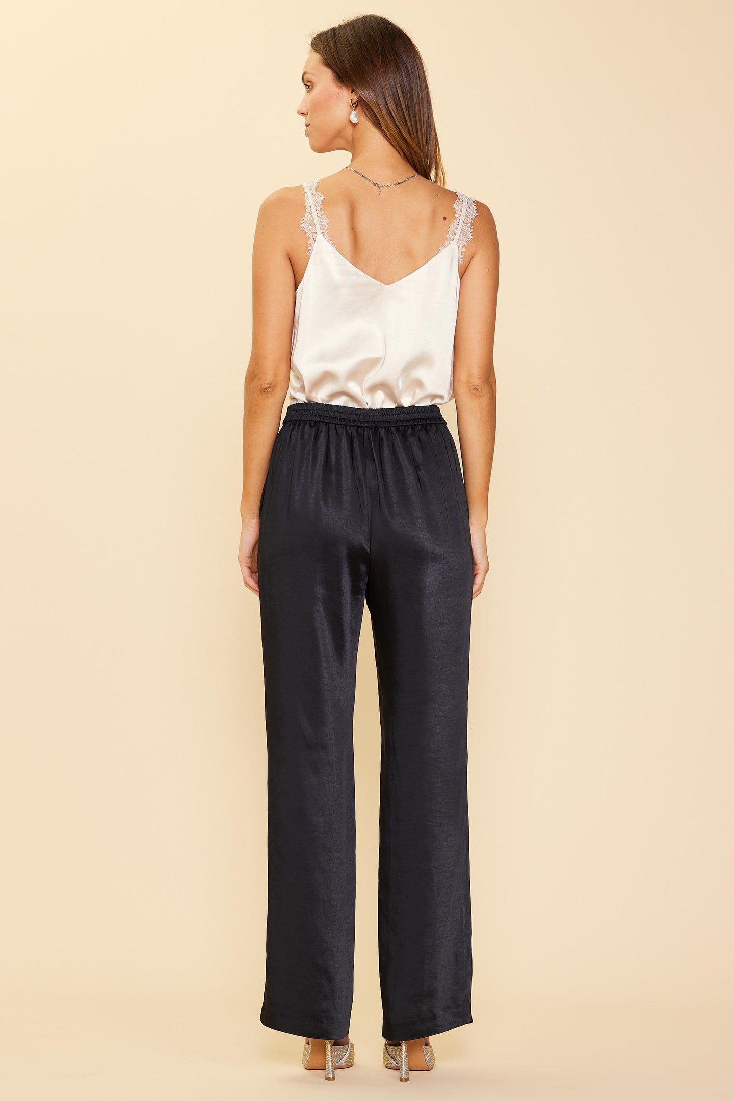 Satin Straight Leg Pant