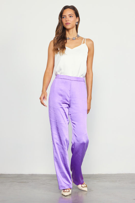 Satin Straight Leg Pant