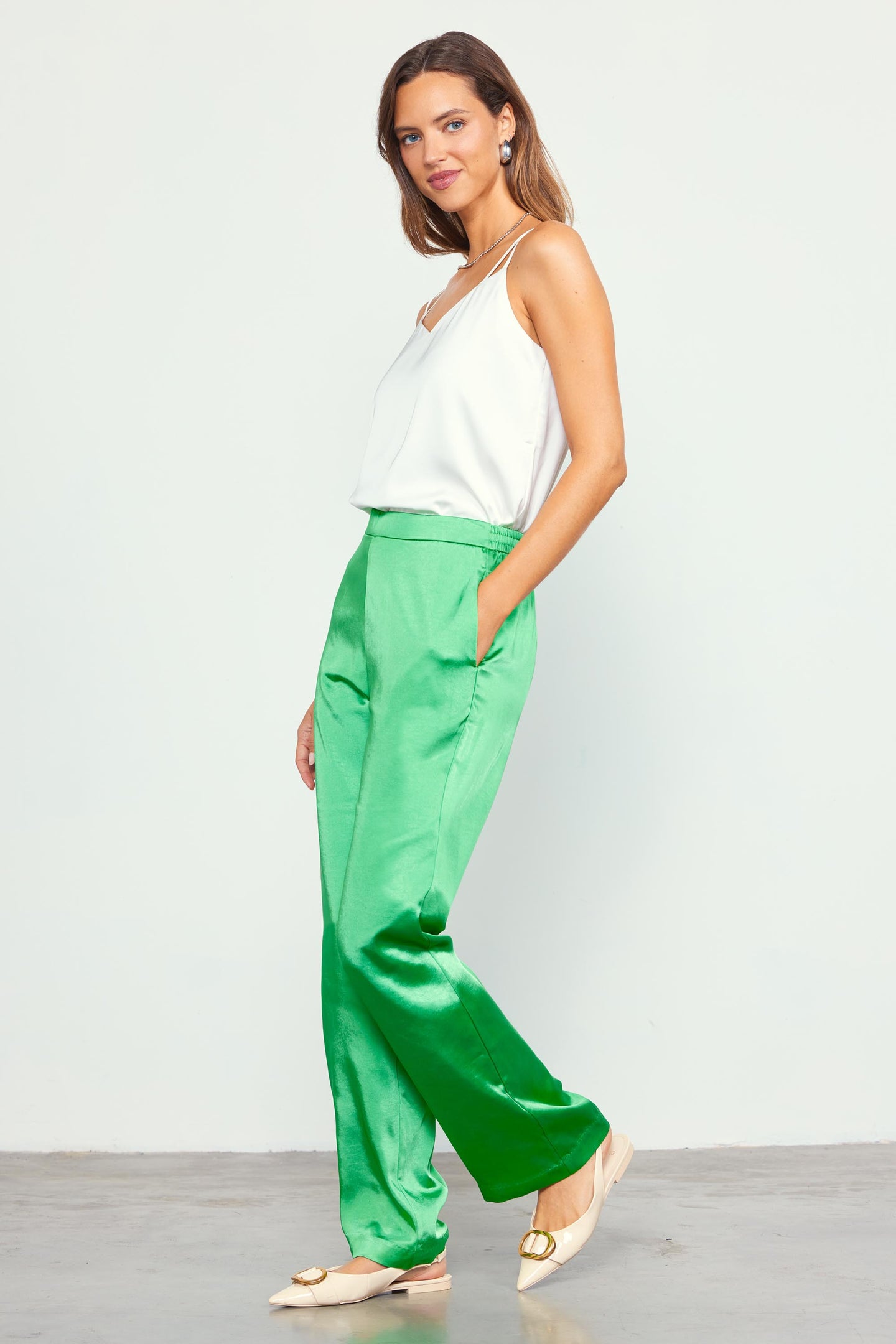 Satin Straight Leg Pant