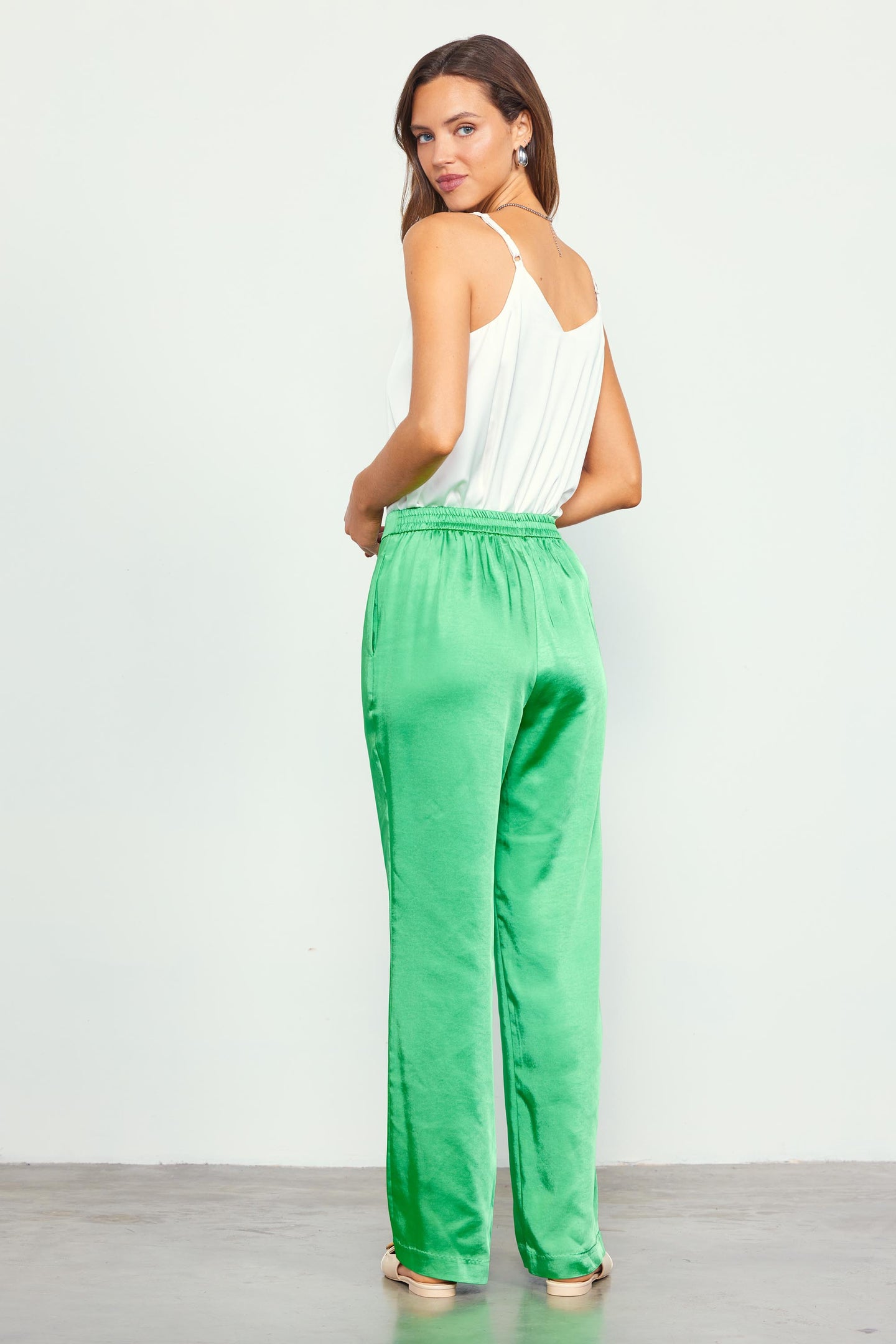 Satin Straight Leg Pant