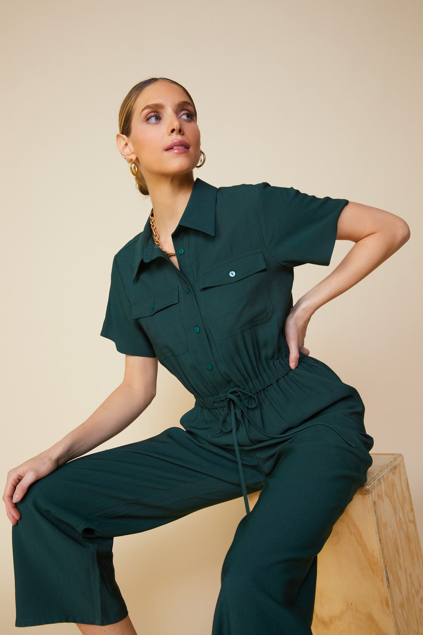 Utility Short Sleeve Jumpsuit