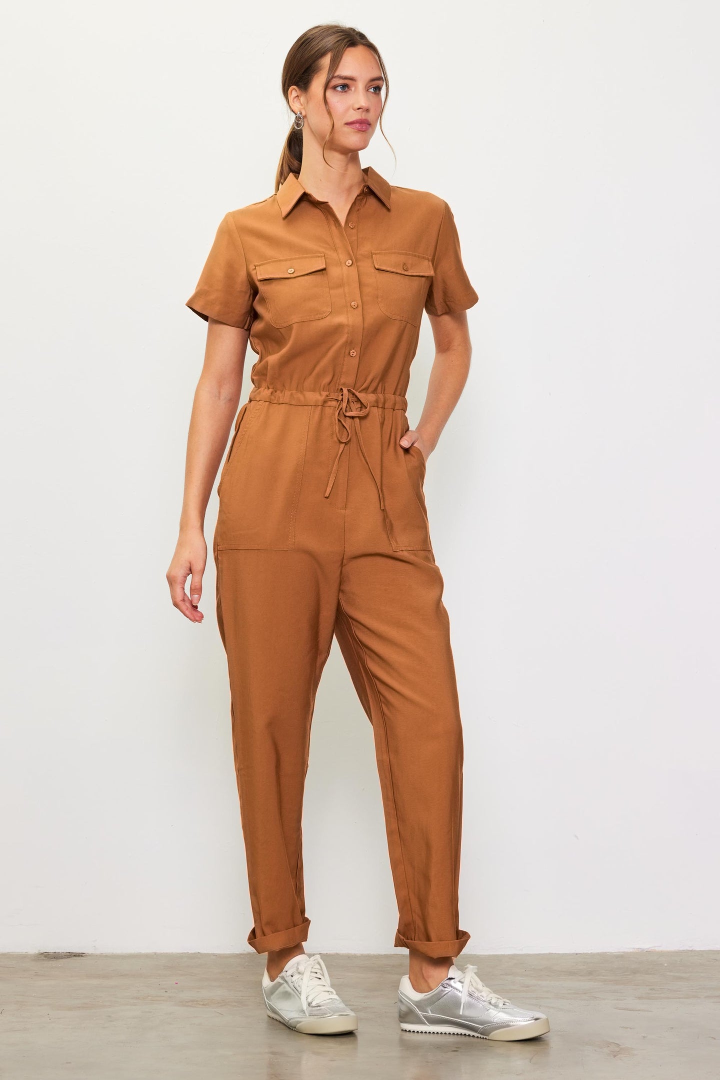 Utility Short Sleeve Jumpsuit