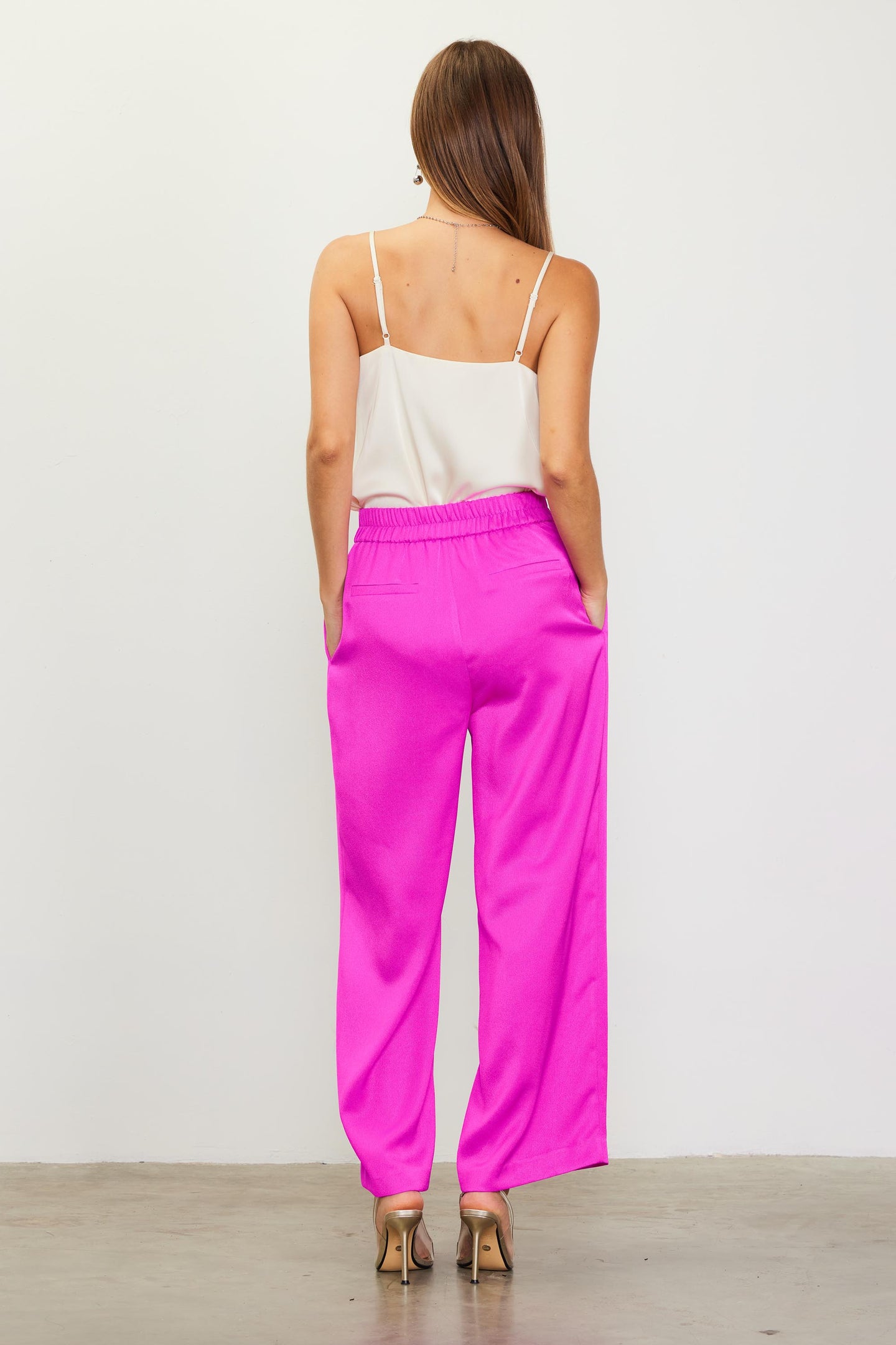 Pleat Wide Leg Trousers