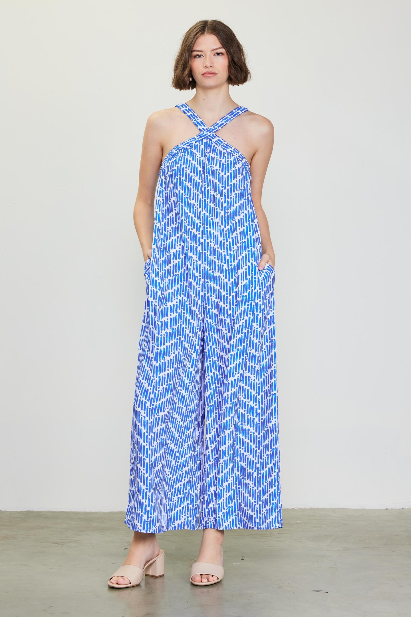 Printed Halter Jumpsuit