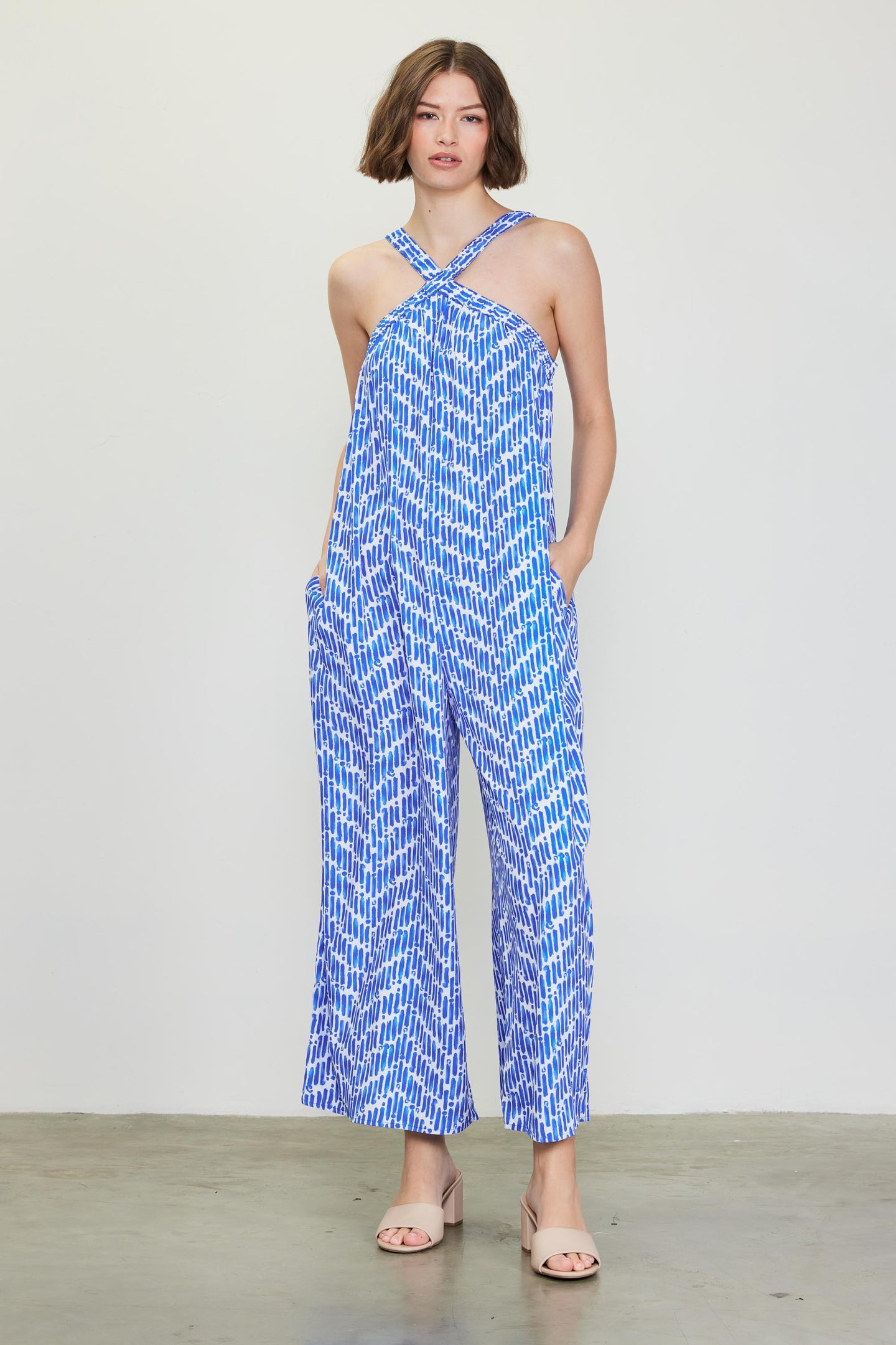 Printed Halter Jumpsuit