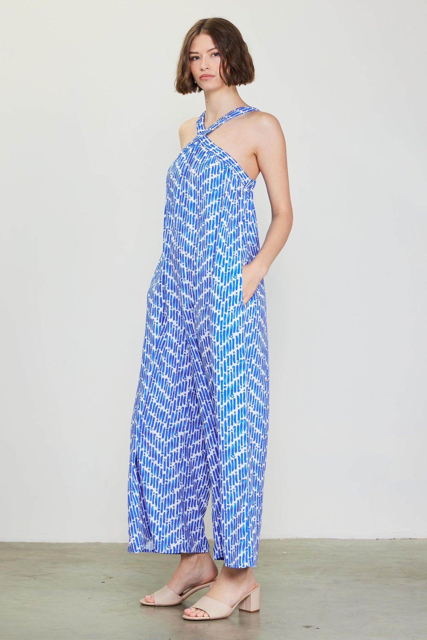 Printed Halter Jumpsuit