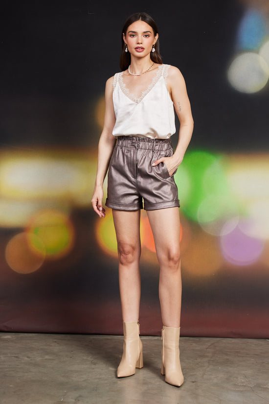 Shimmery Paperbag Shorts