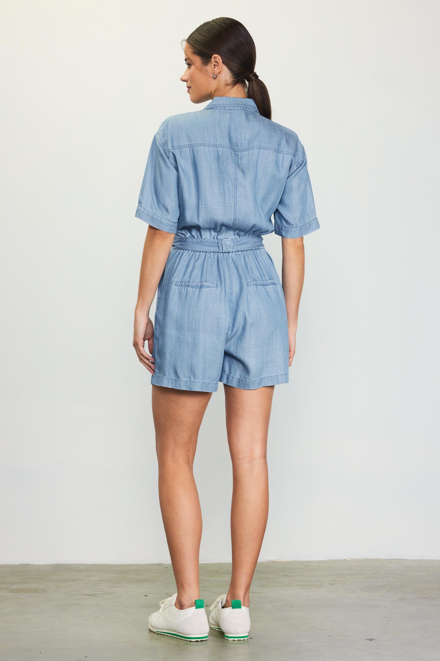 Washed Tencel Shortsleeve Romper