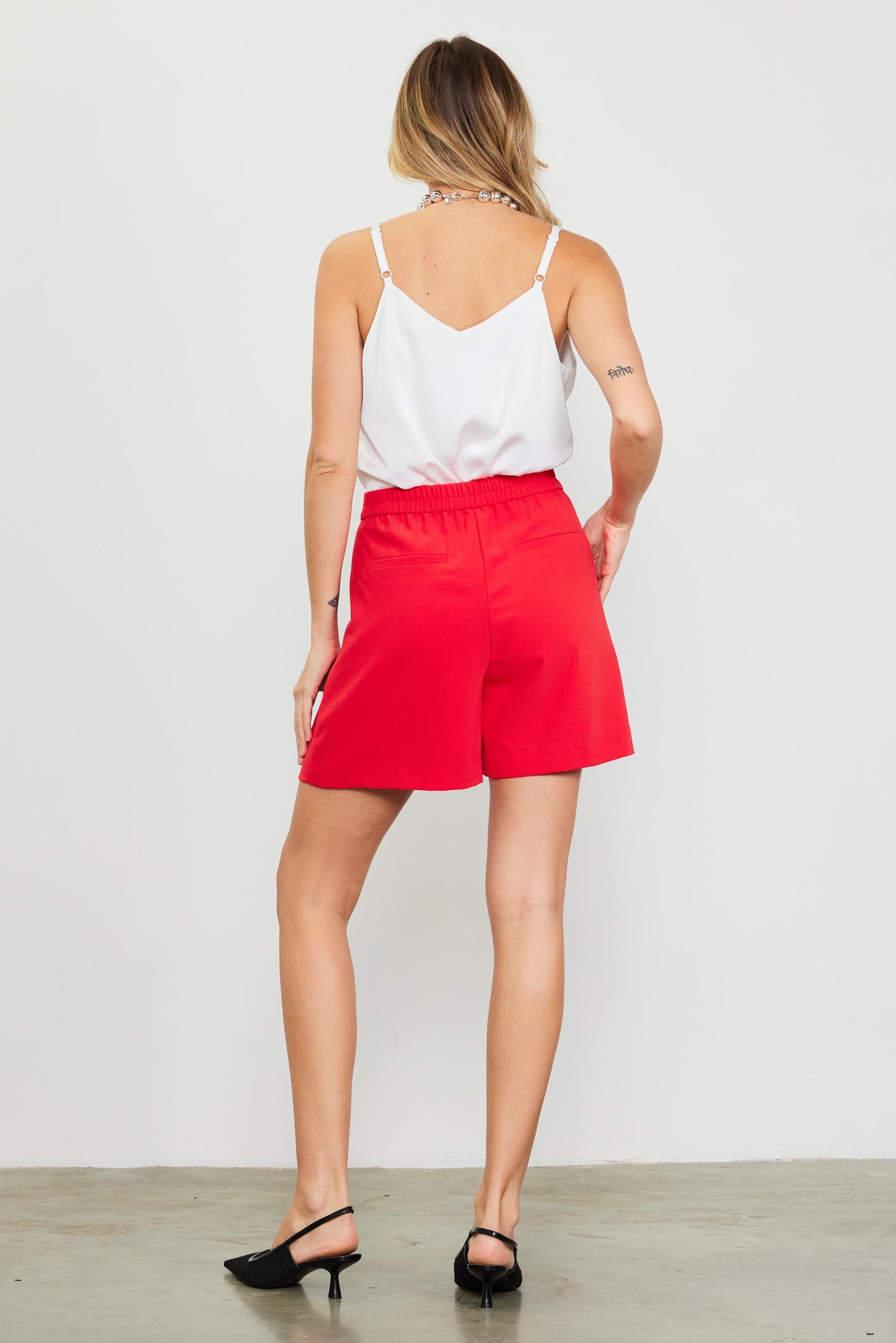 High Waisted Pleated Shorts