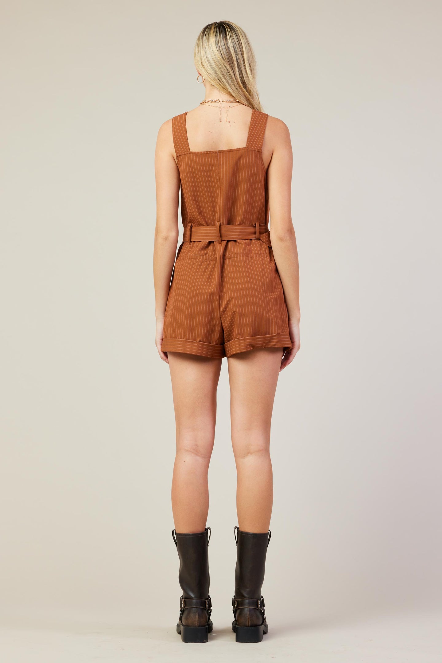 Pinstripe Buttondown Romper