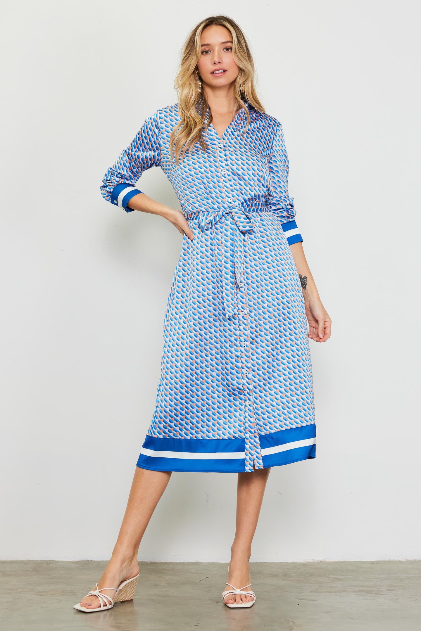 Livia Bandana Print Shirt Dress