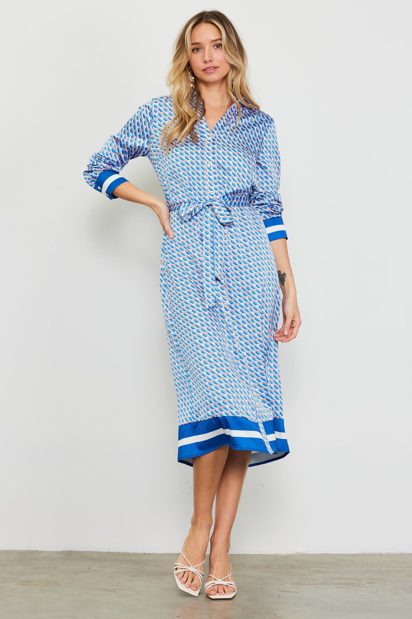 Livia Bandana Print Shirt Dress